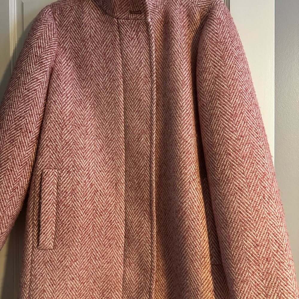 J. Crew Pink Herringbone Cape